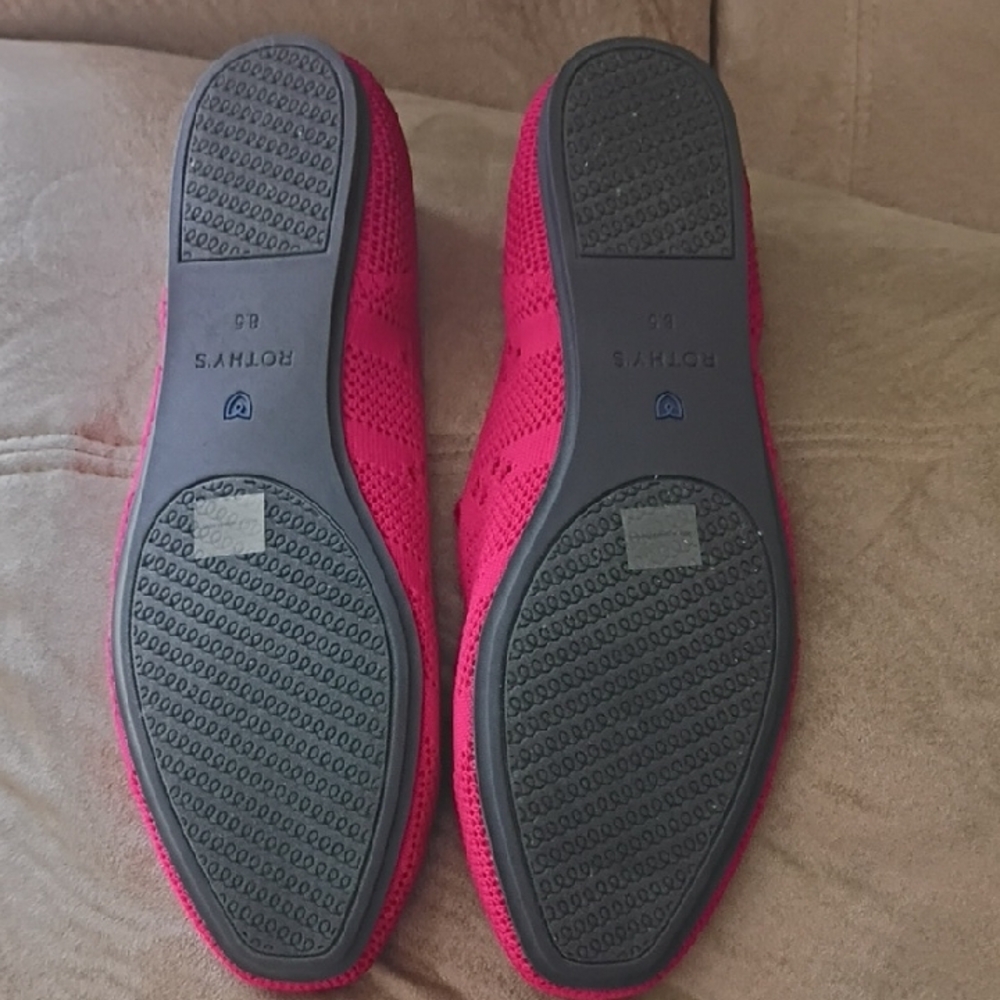 Rothy's Rouge Crochet Mary Jane Flats Women Size 8.5 NWT - Picture 4 of 7